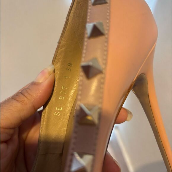 Valentino platform pumps heels babydoll dress open toe sandals stud spike shoes - Picture 13 of 13